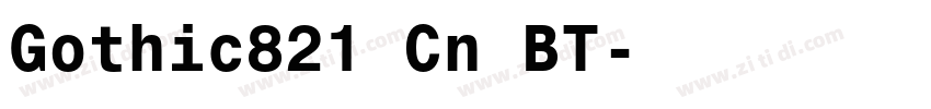 Gothic821 Cn BT字体转换